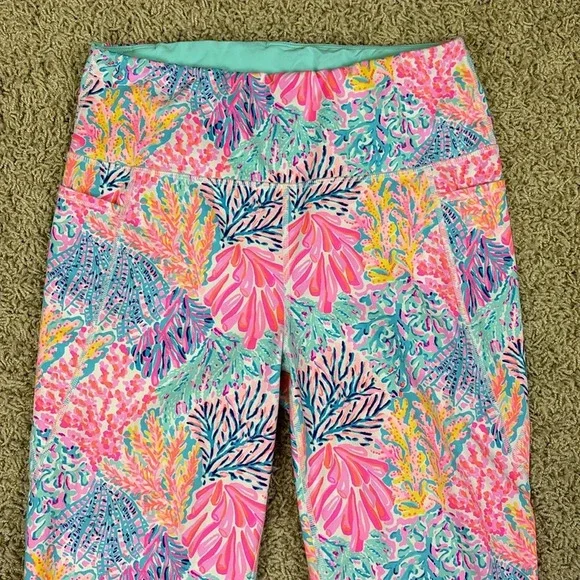 Lilly Pulitzer weekender high rise leggings splash dance sz lg - Picture 2 of 10